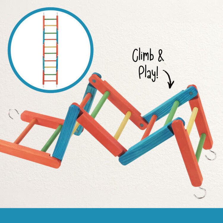 Hari HARI SMART.PLAY TRI-FOLD LADDER – EXERCISE & PERCHING TOY FOR SMALL & MEDIUM BIRDS