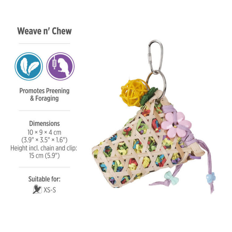 Hari HARI SMART.PLAY WEAVE N’ CHEW – FORAGING & PREENING TOY FOR X-SMALL & SMALL BIRDS