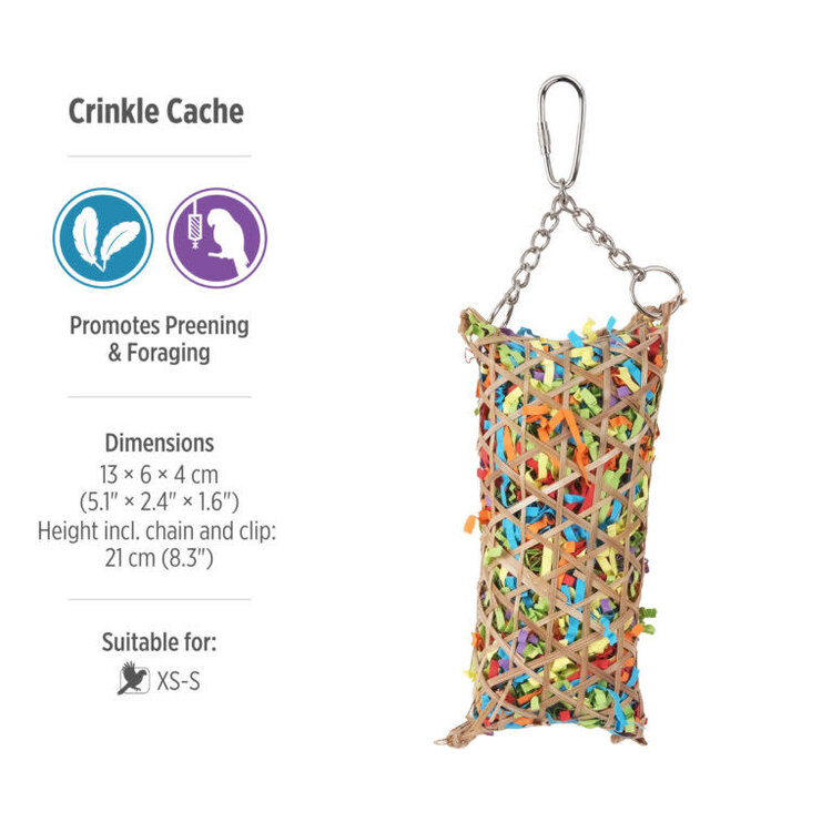 Hari HARI SMART.PLAY CRINKLE CACHE – FORAGING, PREENING & SHREDDING ENRICHMENT PARROT TOY FOR X-SMALL & SMALL BIRDS