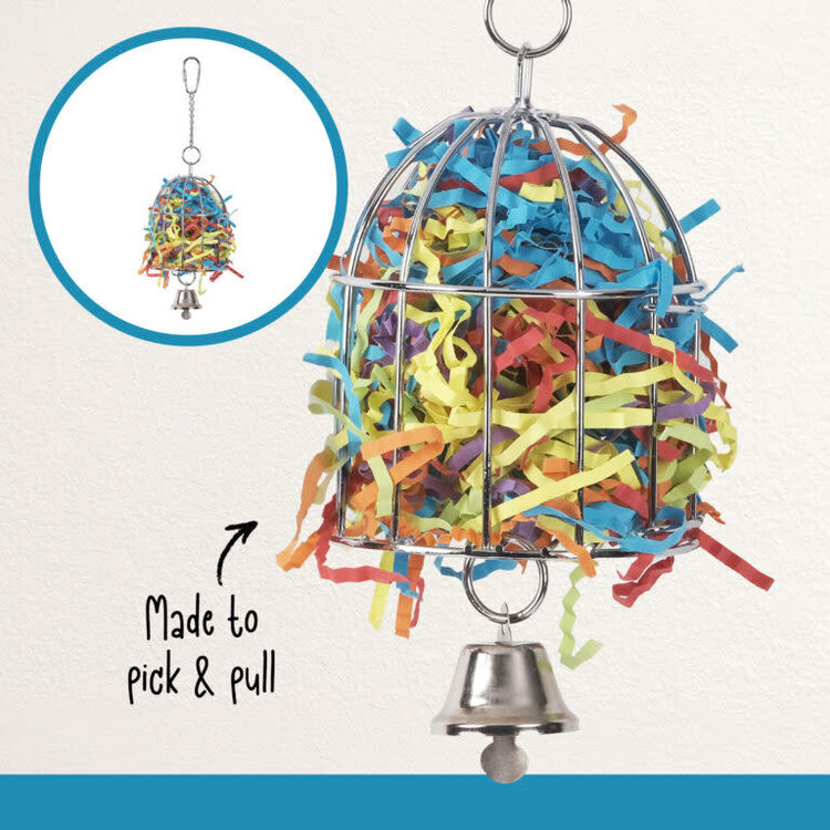 Hari HARI SMART.PLAY CRINKLE CAGE – FORAGING & PREENING ENRICHMENT PARROT TOY FOR SMALL & MEDIUM BIRDS