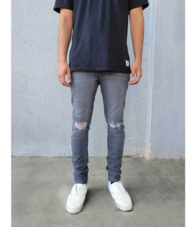 Neo Blue Broken Charcoal Skinny jean