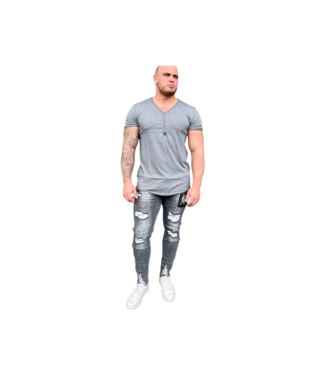 Young Republic Grey Distressed Patchwork Street Denim