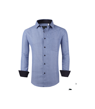 Pavini Brandon Blue & Black Button Down