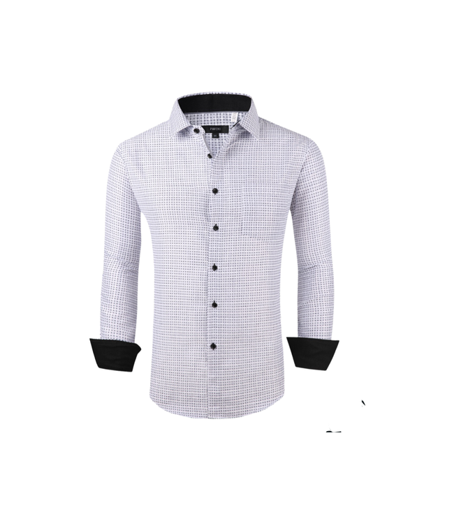 Pavini White & Black Dotted Square Button Down