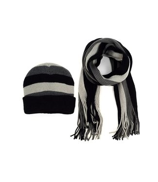 Selini Charcaol and Black Hat & Scarf