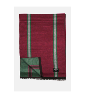 Curated Basics Oxblood Stripes Brushed Silk Scarf