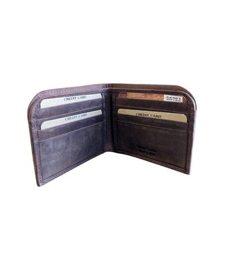 Forrest & Harold Money Clip Wallet - Espresso and Stone