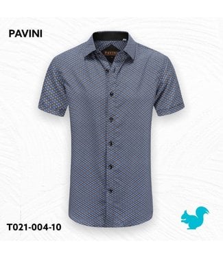Pavini Grey and Blue Circle Button Down