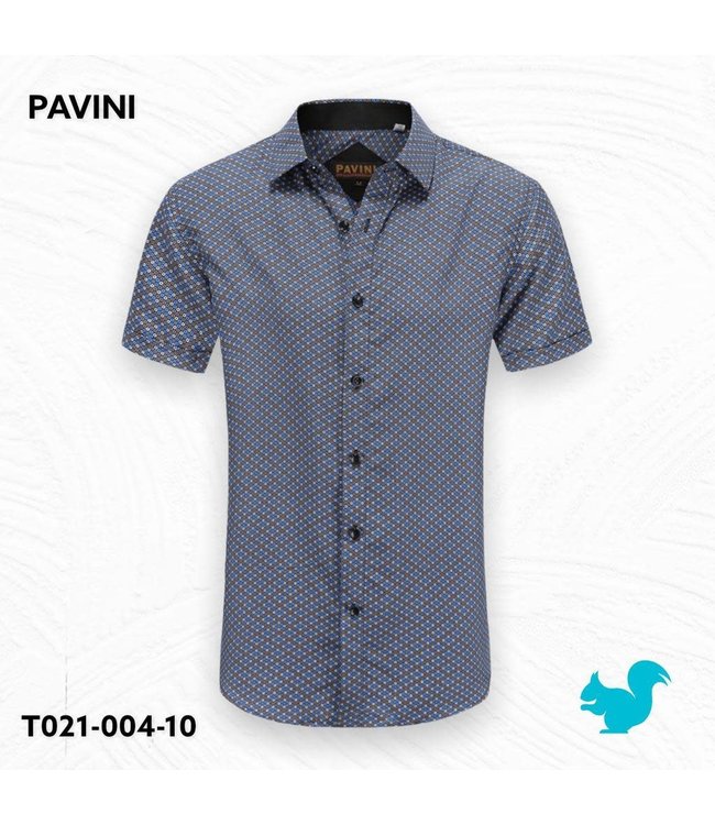 Pavini Grey and Blue Circle Button Down