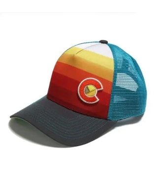 Yo Colorado Sunset Blue Mesh Trucker Hat