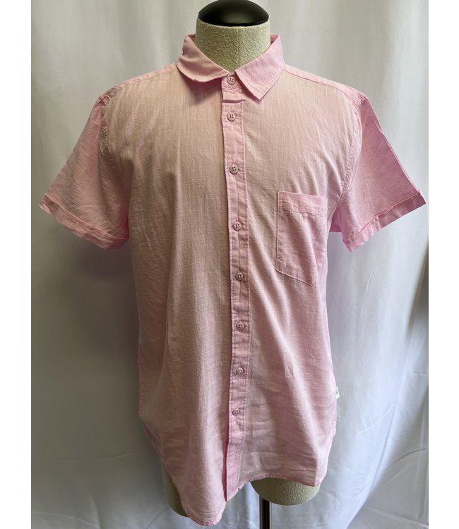Vintage Summer Pink Linen Button Down