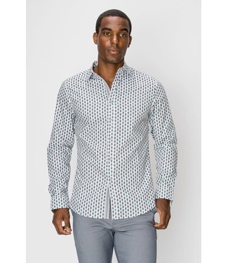 Zino Vizo Pineapple Long Sleeve Button Down