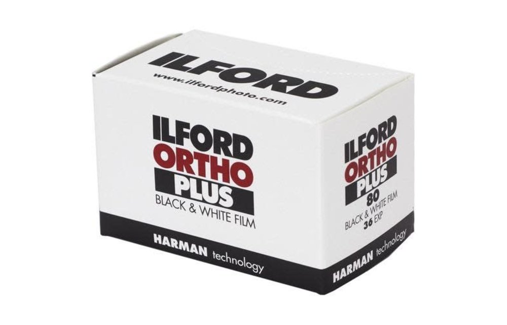 Ilford Ortho+ 80 B&W 35mm Film - Single Roll, 36 exp