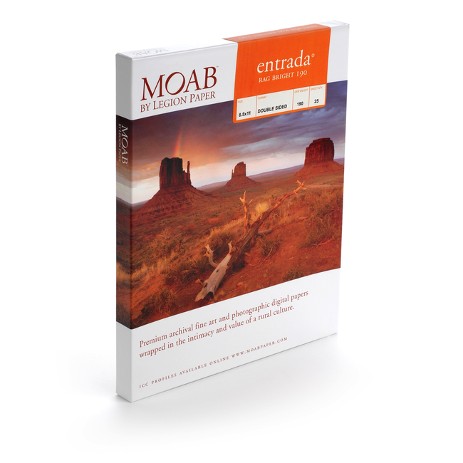 Moab Entrada Rag Bright Paper 190 - 4x6 - 50 Sheets