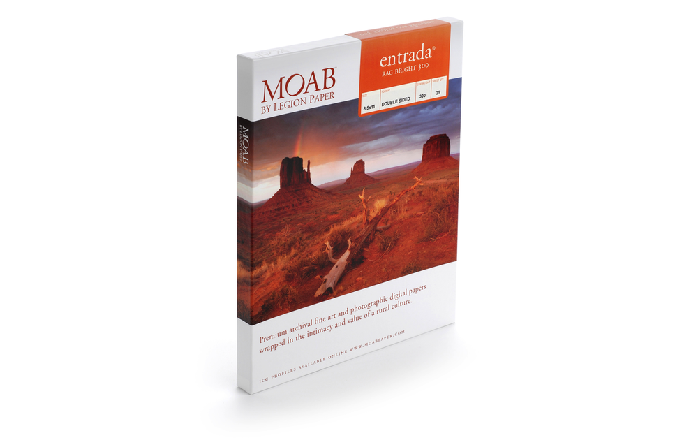 Moab Entrada Rag Bright Paper 300 - 11x17 - 25 Sheets