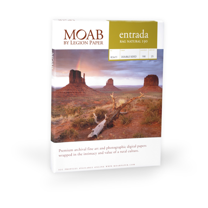 MOAB Moab Entrada Rag Natural Paper 190 - 4x6 - 50 Sheets