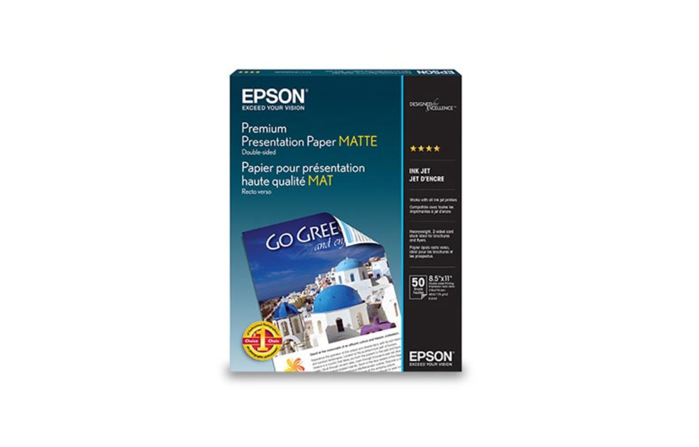 Epson Premium Photo Paper - matte (double sided) - 8.5x11 - 50 sheets