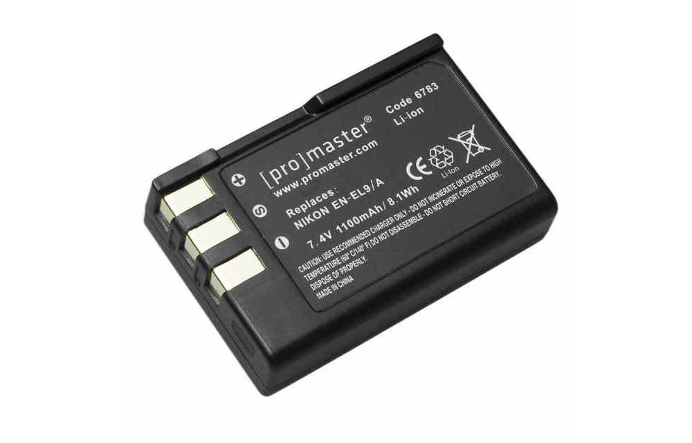 Promaster Nikon battery EN-EL9A (uses MH-23 charger)