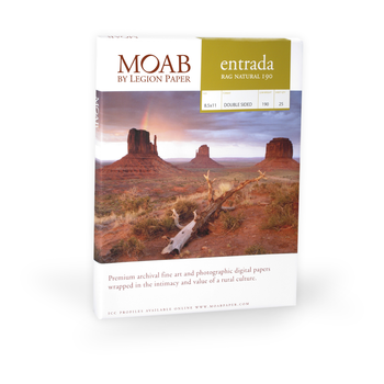 MOAB Moab Entrada Rag Natural Paper 190 - 8.5x11 - 25 Sheets