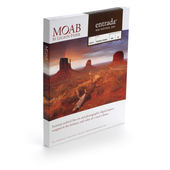 Moab Entrada Rag Natural Paper 300 - 5x7 - 25 Sheets