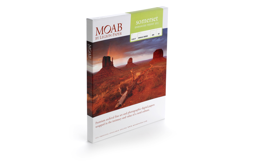 Moab Somerset Enhanced Velvet Paper 225 - 8.5x11 - 25 Sheets
