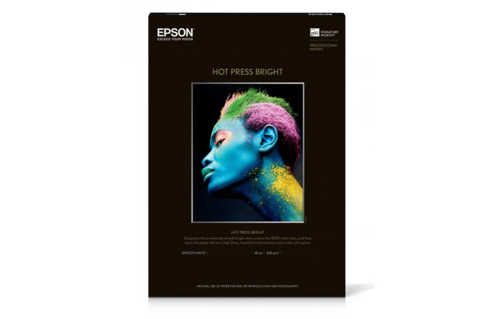 Epson Hot Press Bright Photo Paper - 13x19 - 25 Sheets