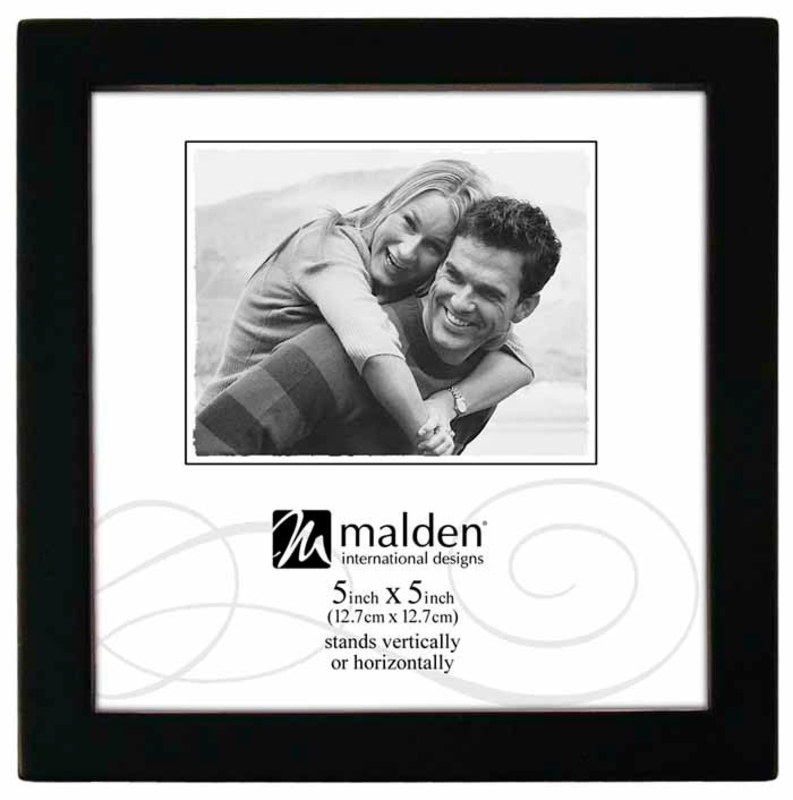 Malden Malden 5x5 hardwood CONCEPTS Picture Frame, Black