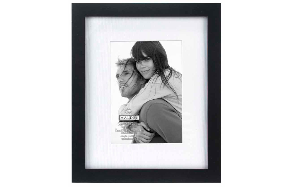 Malden 5x7/8x10 LINEAR matted frame, Black