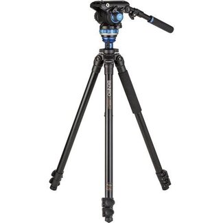 Benro Benro A2573F Aluminium Single Video Tripod with S6 PRO Flat Base Fluid Video Head
