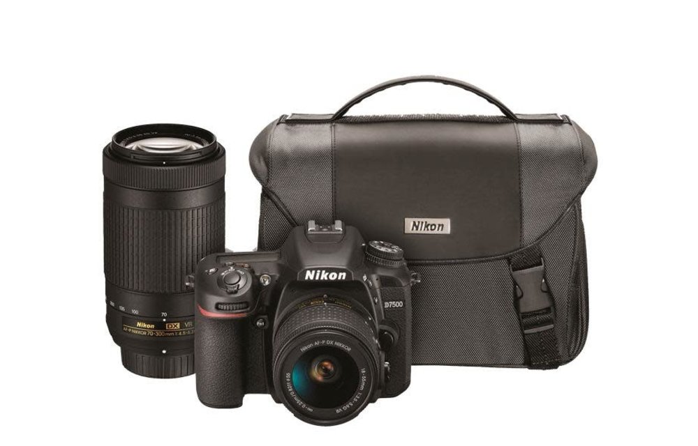 Nikon D7500 DX-format Digital SLR w/ 18-55mm and 70-300mm VR 2 Lens Kit