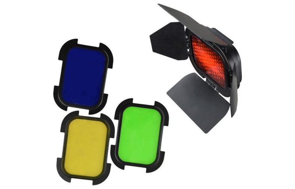 GODOX BD-07 Barndoor and Gel Set for AD200
