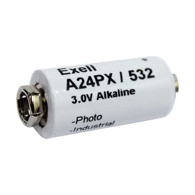 Exell battery A24PX alkaline (for certain older style polaroid Land cameras)