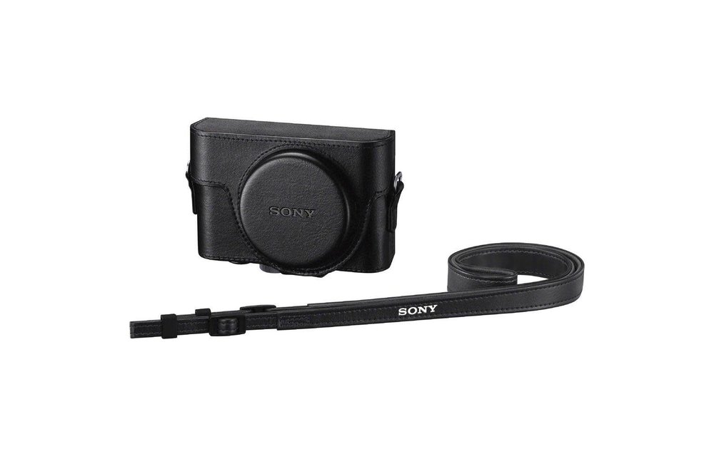 Sony leather case LCJ-RXK - black for RX100 Series cameras (new version with access to mic jack and USB terminal)