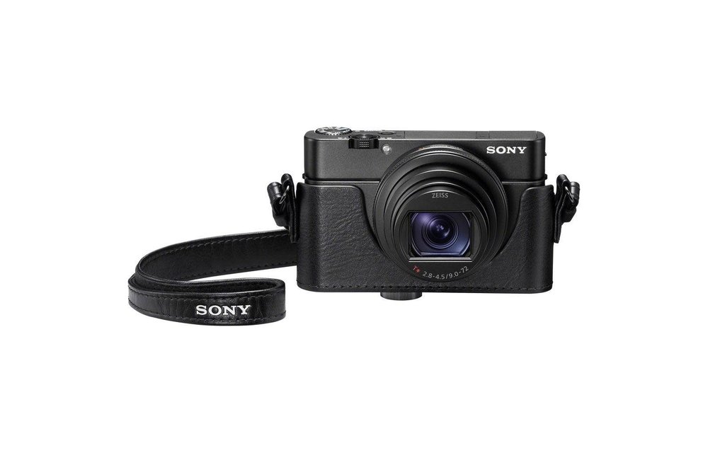 Sony leather case LCJ-RXK - black for RX100 Series cameras (new version with access to mic jack and USB terminal)