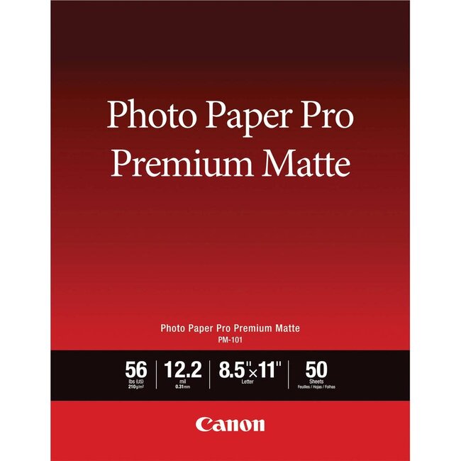 Canon Photo Paper Premium Matte 8.5x11 - 50 sheets