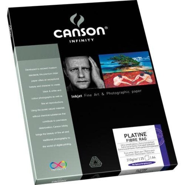 Canson Infinity Platine Fibre Rag 310gsm 8.5”x11” - 25sht