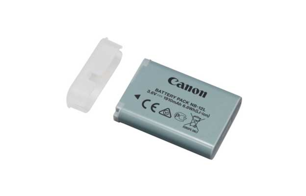 Canon battery NB-12L (uses CB-2LG charger)