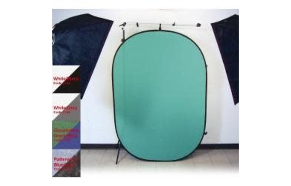 Promaster - 6X7 POP-UP BACKGROUND-GRN/BLUE - Chromakey Green/Chromakey Blue