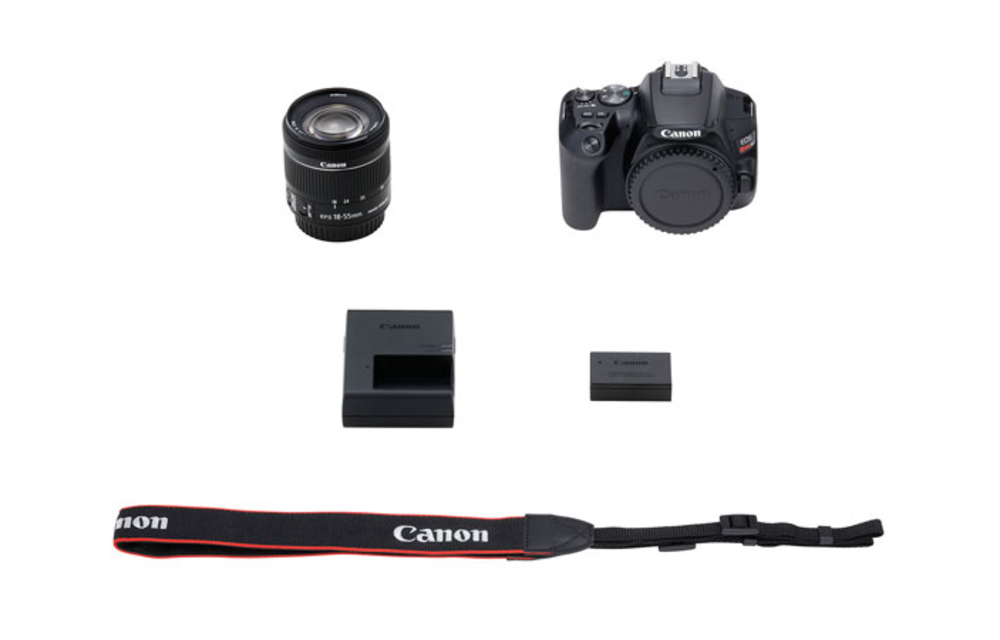 Canon EOS Rebel SL3 DSLR w/ EF-S 18-55 f/4-5.6 IS STM lens - Black