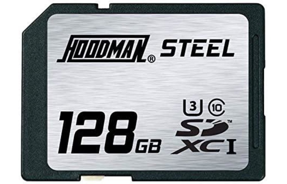 Hoodman Memory Card 128GB RAW STEEL SDXC UHS-1 90MB/s