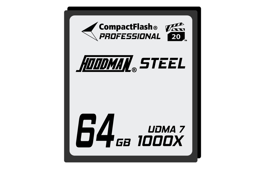 Hoodman Memory Card 64GB RAW Steel CF