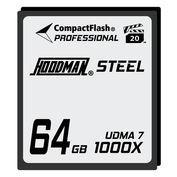 Hoodman Hoodman Memory Card 64GB RAW Steel CF