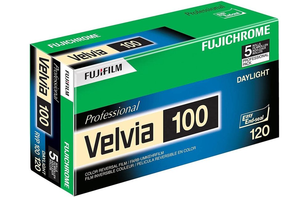 Fuji Velvia 100 120 Slide Film - Single Roll