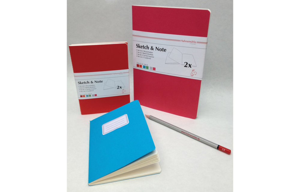 Hahnemuhle Red/Orange stitch-bound booklet (2pk)- 5.83x4.13 -125gsm