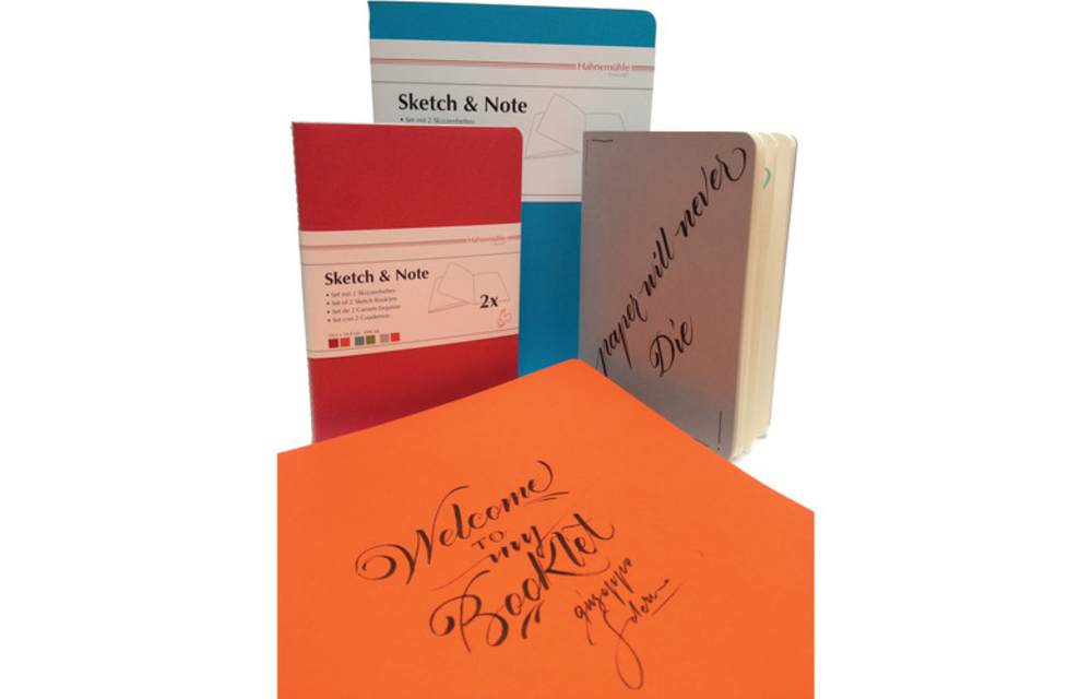 Hahnemuhle Red/Orange stitch-bound booklet (2pk)- 5.83x4.13 -125gsm