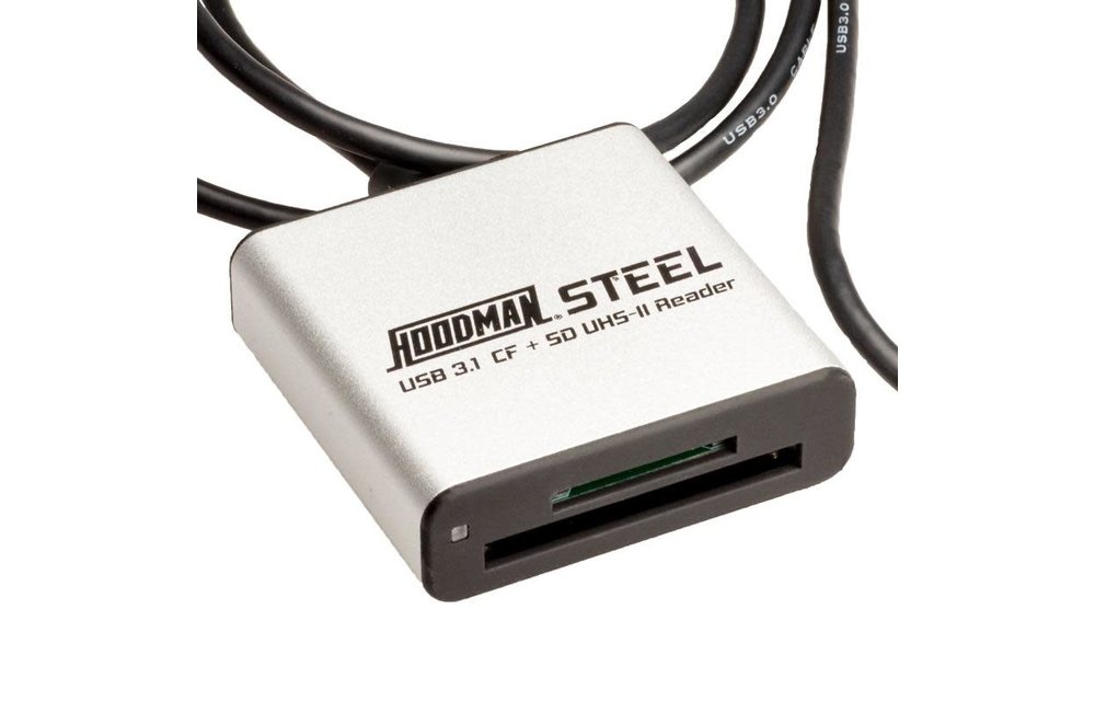 Hoodman USB 3.1 (Type C) CF/ UHS-I/UHS-II SD Card Reader