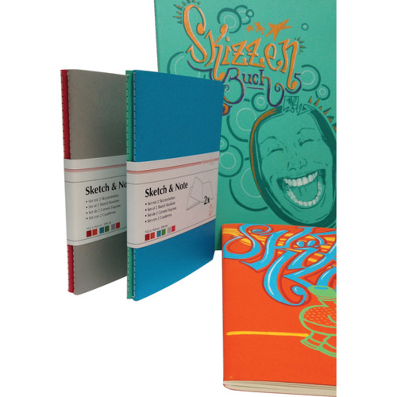 Hahnemuhle Hahnemuhle Blue/Green stitch-bound booklet (2pk) 8.27" x 5.83" - 125gsm