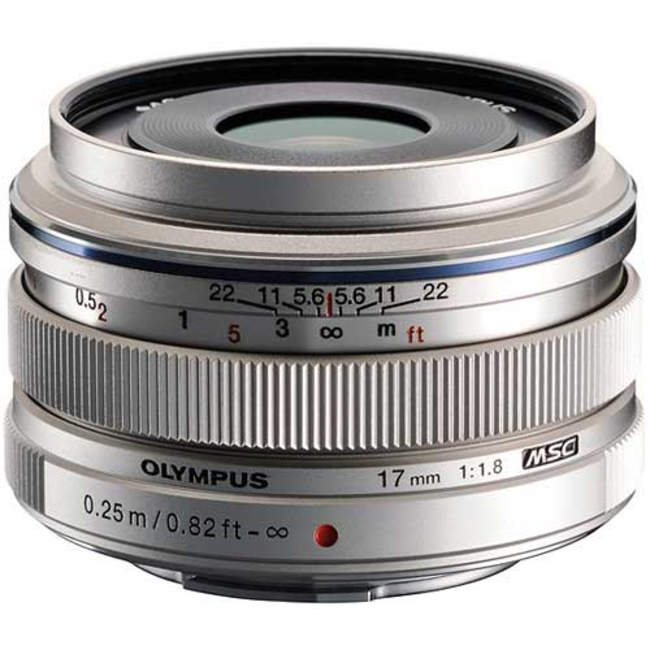 Olympus M.Zuiko 17mm f1.8 Lens - Silver