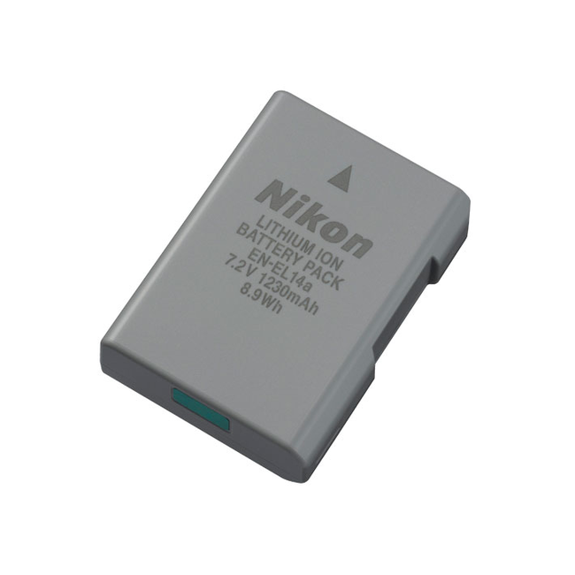 Nikon battery EN-EL14a (uses MH-24 charger)