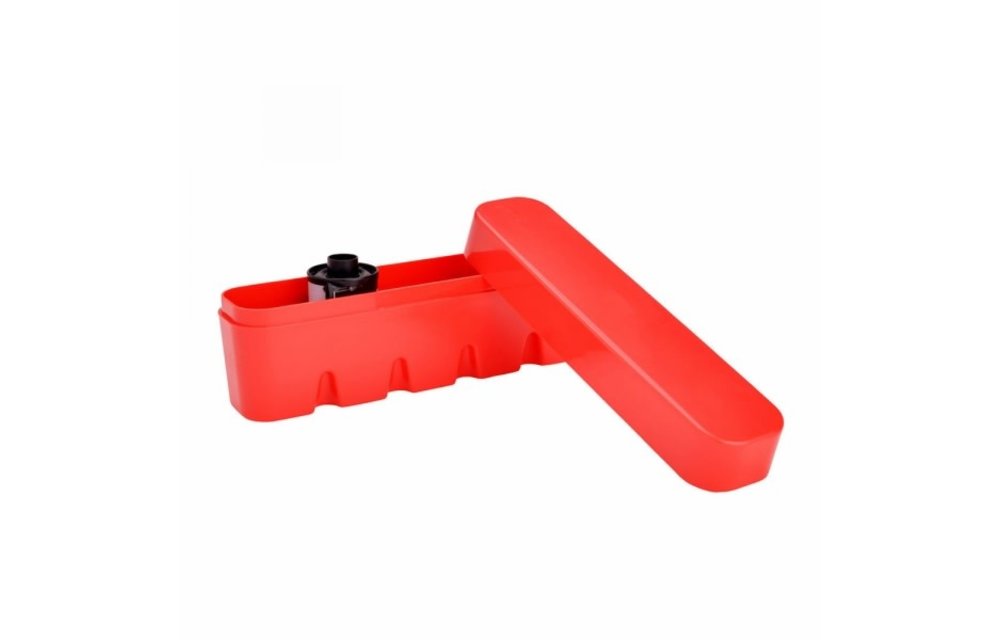 Japan Camera Hunter 35mm Film Hard Case Red - Holds 5 Rolls of Film